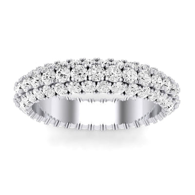 Avens Round Cut Moissanite Eternity Band whitegold