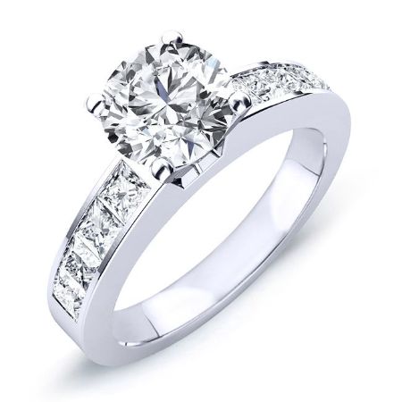 Ayana Round Moissanite Bridal Set whitegold