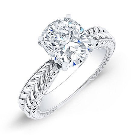Azalea Cushion Moissanite Bridal Set whitegold
