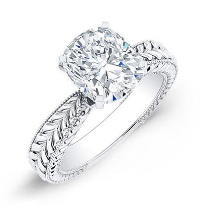 Azalea Cushion Moissanite Bridal Set whitegold