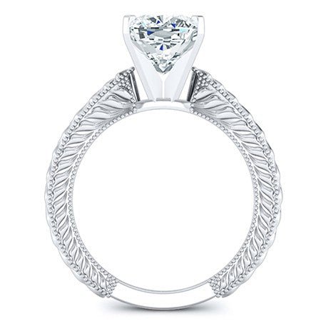 Azalea Cushion Moissanite Bridal Set whitegold