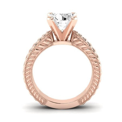 Azalea Diamond Matching Band Only (does Not Include Engagement Ring) For Ring With Round Center rosegold