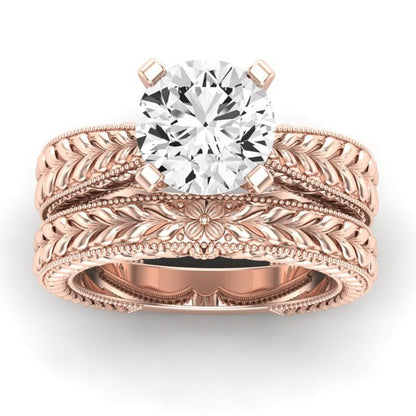 Azalea Diamond Matching Band Only (does Not Include Engagement Ring) For Ring With Round Center rosegold