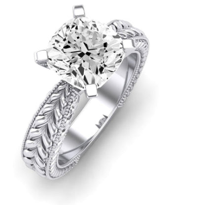 Azalea Diamond Matching Band Only (does Not Include Engagement Ring) For Ring With Cushion Center whitegold