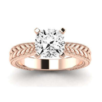 Azalea Diamond Matching Band Only (does Not Include Engagement Ring) For Ring With Cushion Center rosegold