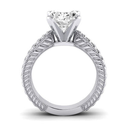 Azalea Oval Moissanite Bridal Set whitegold