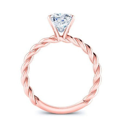 Balsam Cushion Moissanite Bridal Set rosegold