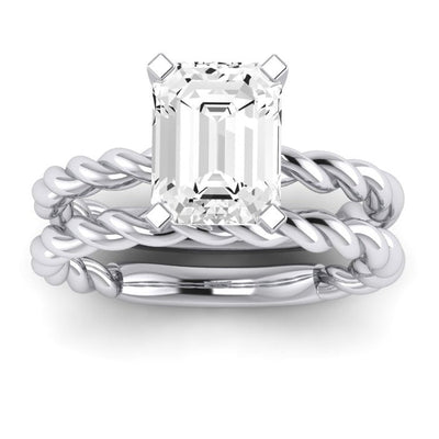 Balsam Diamond Matching Band Only ( Engagement Ring Not Included)   For Ring With Emerald Center whitegold