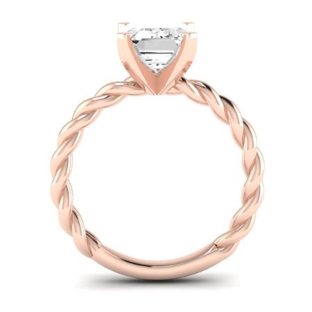 Balsam Diamond Matching Band Only ( Engagement Ring Not Included)   For Ring With Emerald Center rosegold