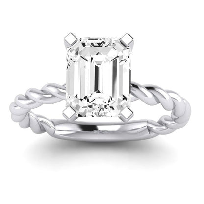 Balsam Diamond Matching Band Only ( Engagement Ring Not Included)   For Ring With Emerald Center whitegold