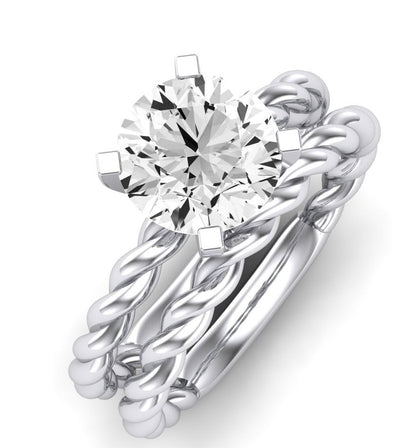 Balsam Diamond Matching Band Only (does Not Include Engagement Ring) For Ring With Round Center whitegold