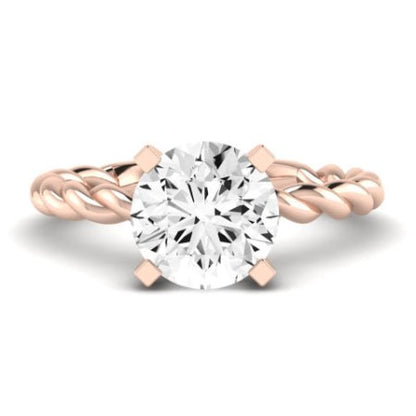 Balsam Diamond Matching Band Only (does Not Include Engagement Ring) For Ring With Round Center rosegold