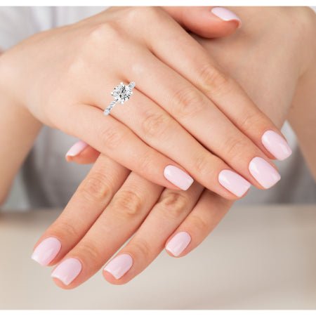 Balsam Diamond Matching Band Only (does Not Include Engagement Ring) For Ring With Round Center whitegold