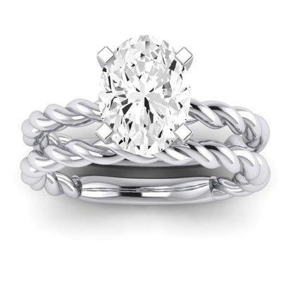 Balsam Oval Moissanite Bridal Set whitegold