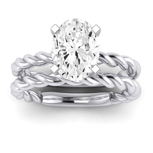 Balsam Oval Moissanite Bridal Set whitegold