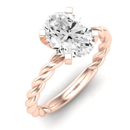Balsam Oval Moissanite Bridal Set rosegold