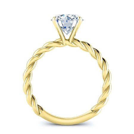Balsam Round Moissanite Bridal Set yellowgold