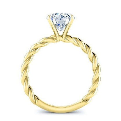 Balsam Round Moissanite Bridal Set yellowgold