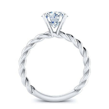 Balsam Round Moissanite Bridal Set whitegold