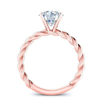 Balsam Round Moissanite Bridal Set rosegold