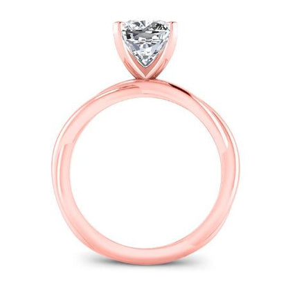 Baneberry Cushion Moissanite Bridal Set rosegold