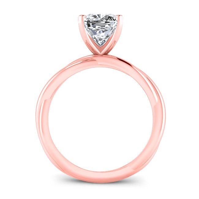 Baneberry Cushion Moissanite Engagement Ring rosegold