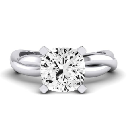 Baneberry Diamond Matching Band Only (does Not Include Engagement Ring)  For Ring With Cushion Center whitegold