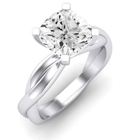 Baneberry Diamond Matching Band Only (does Not Include Engagement Ring)  For Ring With Cushion Center whitegold