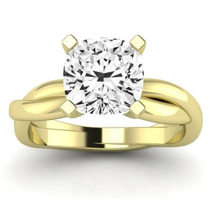 Baneberry Diamond Matching Band Only (does Not Include Engagement Ring)  For Ring With Cushion Center yellowgold