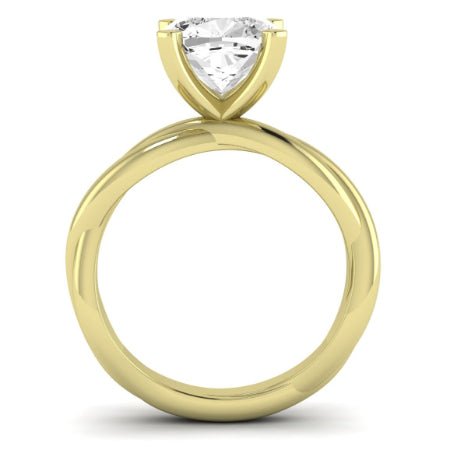 Baneberry Diamond Matching Band Only (does Not Include Engagement Ring)  For Ring With Cushion Center yellowgold