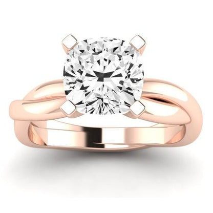 Baneberry Diamond Matching Band Only (does Not Include Engagement Ring)  For Ring With Cushion Center rosegold
