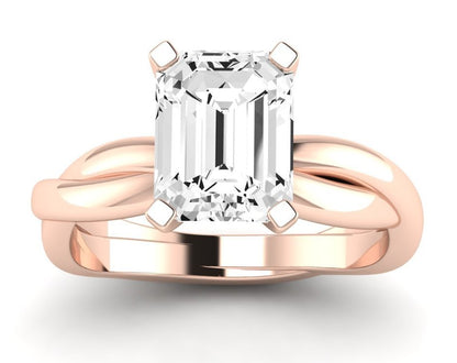 Baneberry Emerald Diamond Engagement Ring (Lab Grown Igi Cert) rosegold