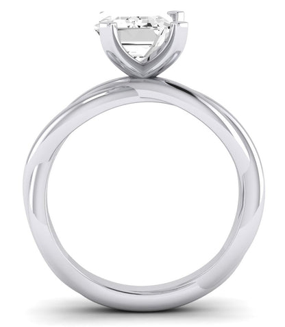 Baneberry Emerald Diamond Engagement Ring (Lab Grown Igi Cert) whitegold