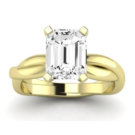 Baneberry Emerald Moissanite Bridal Set yellowgold