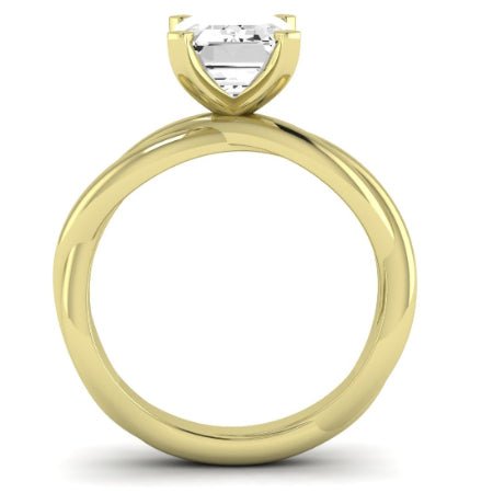 Baneberry Emerald Moissanite Bridal Set yellowgold