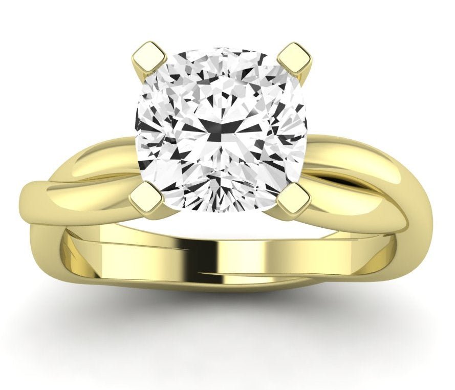 Baneberry - GIA Natural Cushion Diamond Engagement Ring - BeverlyDiamonds