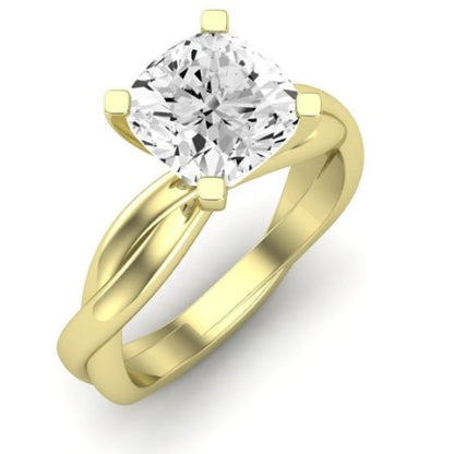 Baneberry Diamond Matching Band Only (does Not Include Engagement Ring)  For Ring With Cushion Center yellowgold