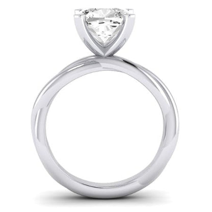 Baneberry Diamond Matching Band Only (does Not Include Engagement Ring)  For Ring With Cushion Center whitegold