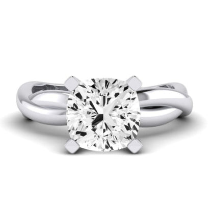 Baneberry Diamond Matching Band Only (does Not Include Engagement Ring)  For Ring With Cushion Center whitegold