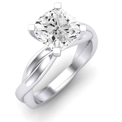 Baneberry Diamond Matching Band Only (does Not Include Engagement Ring)  For Ring With Cushion Center whitegold