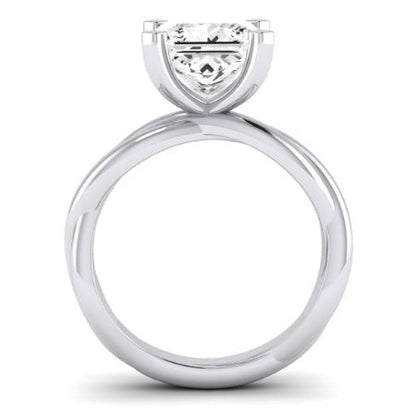Baneberry Diamond Matching Band Only (does Not Include Engagement Ring)  For Ring With Princess Center whitegold