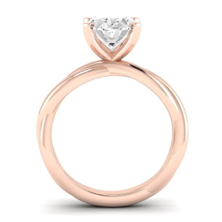 Baneberry Oval Moissanite Bridal Set rosegold