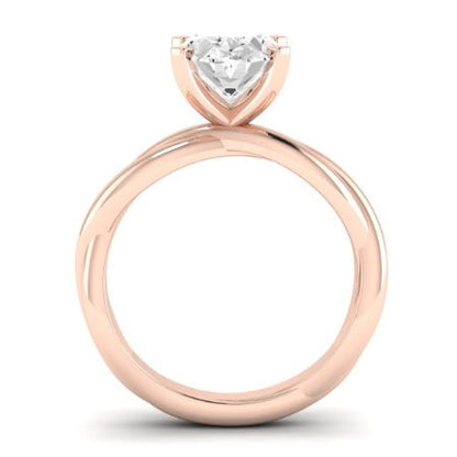 Baneberry Oval Moissanite Bridal Set rosegold