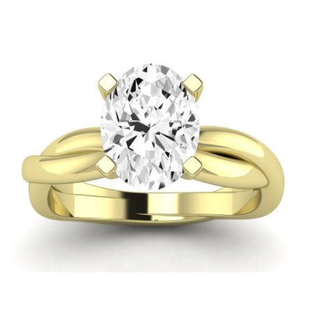 Baneberry Oval Moissanite Bridal Set yellowgold