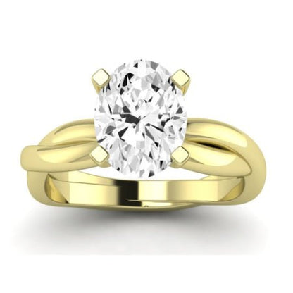 Baneberry Oval Moissanite Bridal Set yellowgold