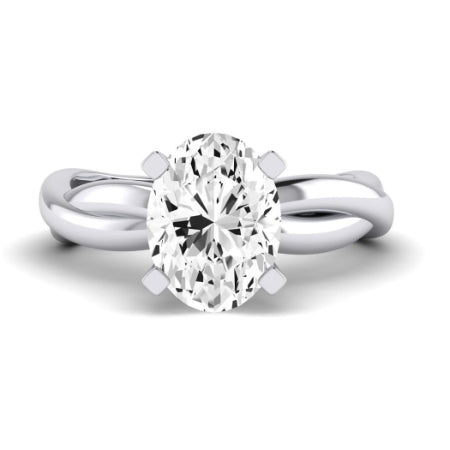 Baneberry Oval Moissanite Bridal Set whitegold