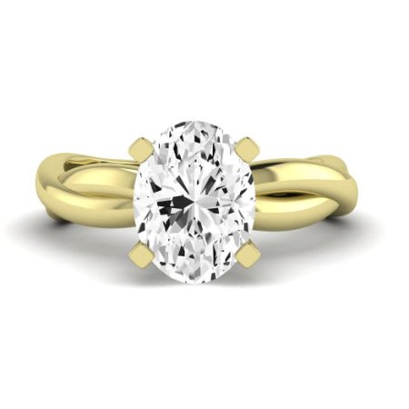 Baneberry Oval Moissanite Bridal Set yellowgold