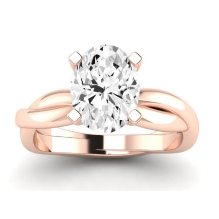 Baneberry Oval Moissanite Bridal Set rosegold