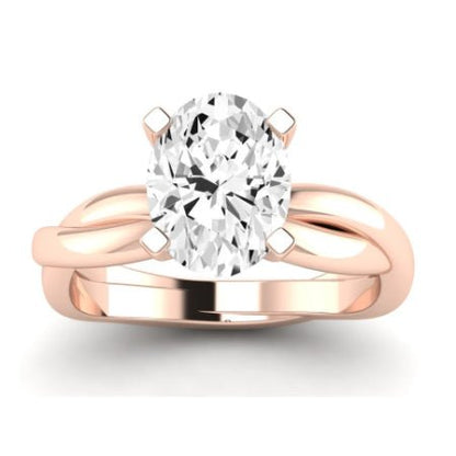 Baneberry Oval Moissanite Bridal Set rosegold