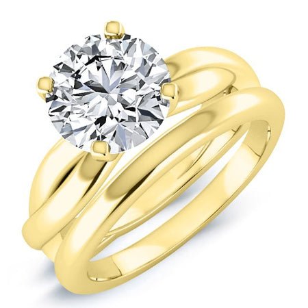 Baneberry Round Moissanite Bridal Set yellowgold